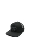 Filson Logo-patch Mesh-panel Cap In Black