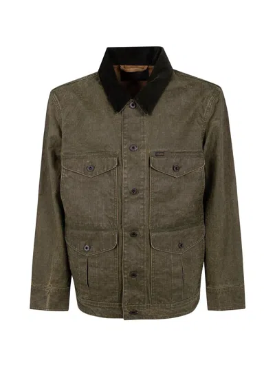 Filson Coated "journeyman" Jacket In Green