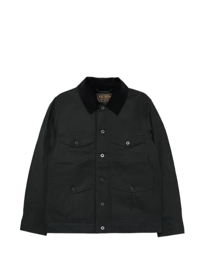 Filson Corduroy-collar Button-up Jacket In Black
