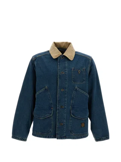 Filson Classic Denim Jacket With Corduroy Collar In Blue