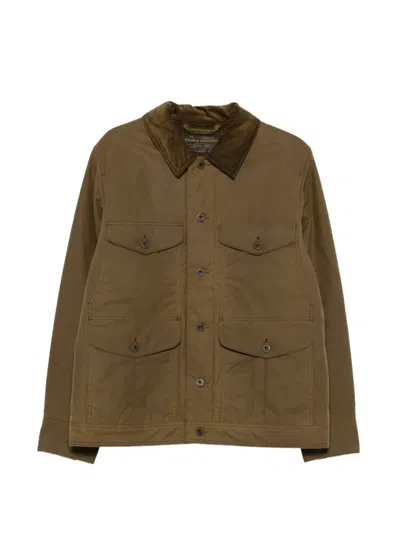 Filson Corduroy-collar Multi-pocket Jacket In Animal Print
