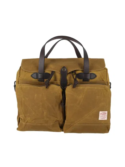 Filson Cotton 24-hour Tin Briefcase In Brown