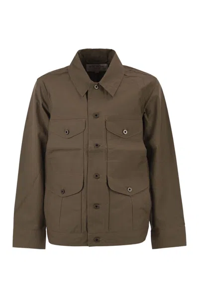 Filson Cotton Field Jacket With Utility Pockets In Brown