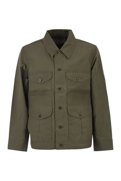 Filson Cotton Field Jacket With Utility Pockets In Green