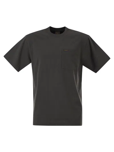 Filson Cotton T Shirt With Patch Pocket In Gray