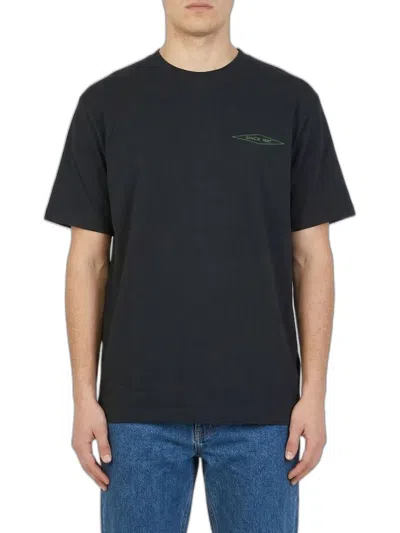 Filson Cotton T-shirt With Patch Pocket In Black