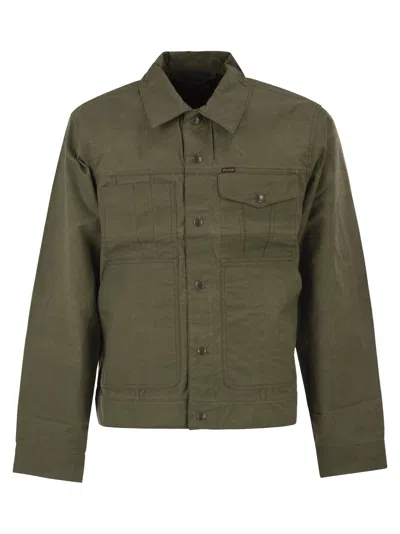 Filson Cotton Workwear Jacket With Utility Pockets In Green