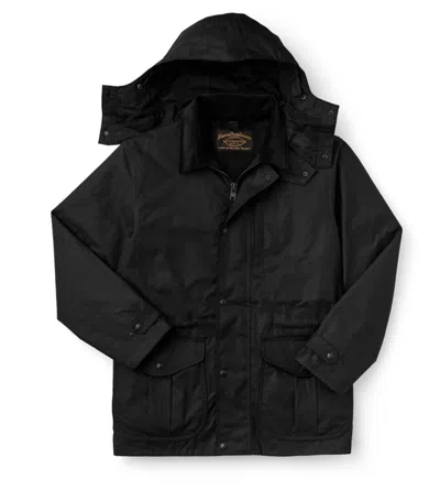 Pre-owned Filson Cover Cloth Woodland Jacket Men's Size Large Waxed Cotton Black