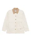 Filson Boxy Denim Contrast Collar Jacket In Pink