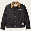 Filson X Wrangler Work Corduroy-collar Denim Jacket In Black