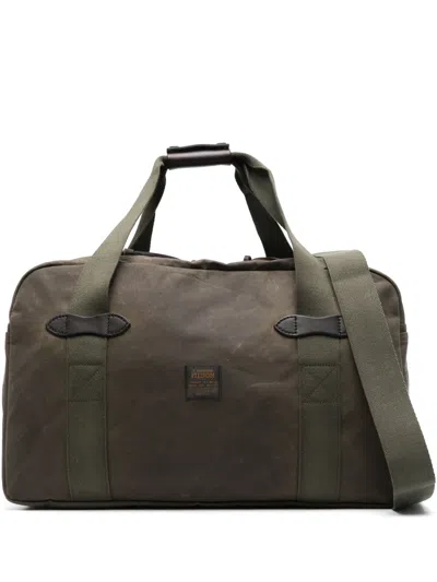 Filson Distressed-finish Cotton Holdall In Grün