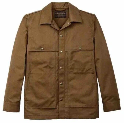 Pre-owned Filson Dry Tin Jac Shirt 20258678 Made In Usa Sepia Dark Tan Khaki Cc Jacket In Brown