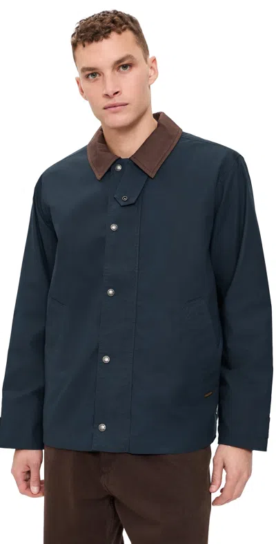 Filson Dry Wax Short Field Jacket Navy In Blue