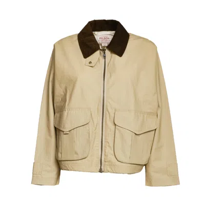 Filson Drywax Finish Ranger Over Jacket In Brown
