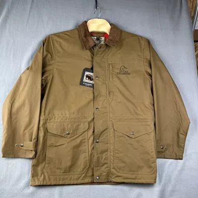 Pre-owned Filson Ducks Unlimited Mens Xl Cover Cloth Mile Marker Coat/jacket Tan $395 In Brown
