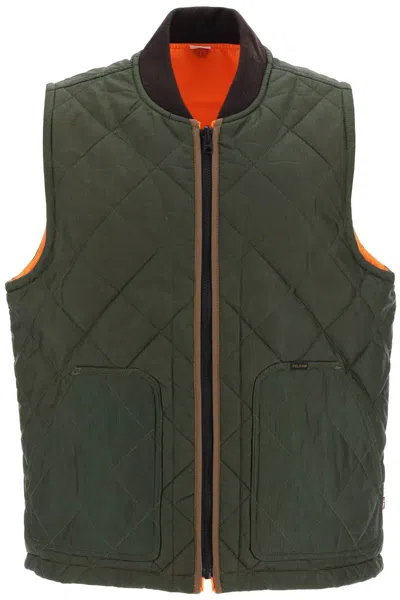 Filson 'eagle Plains' Reversible Vest In Green