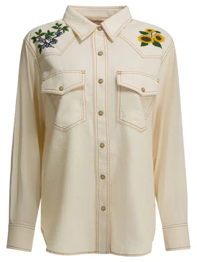 Filson "embroidered Western" Casual Shirt In White