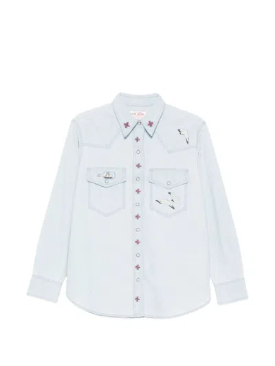 Filson Essential Women's Cozy Denim Shirt In Denim Blue