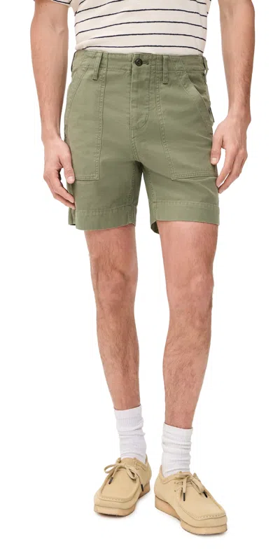 Filson Field Supply Shorts 6 Washed Fatigue Green