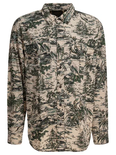 Filson Landscape-print Cotton Shirt In Neutral