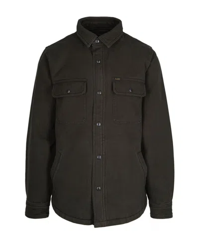 FILSON FLEECE-LINED COTTON CANVAS SHIRT JACKET WITH SNAP CLOSURE