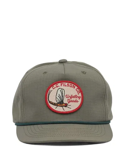 Filson Fly-patch Cotton Hat In Gray
