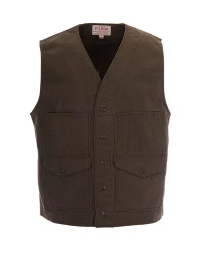 Filson Gilet Dry Tin Otter Green In Brown