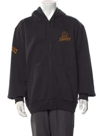 Pre-owned Filson Graphic Print Crew Neck Hoodie In Black