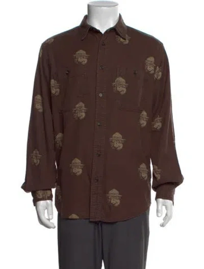 Pre-owned Filson Graphic Print Long Sleeve Shirt In Brown