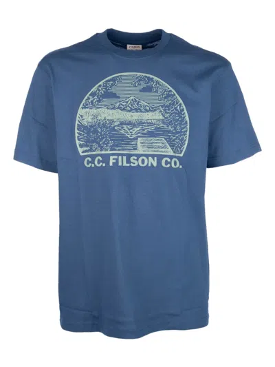 Filson Graphic-print T-shirt In Lighr Blue