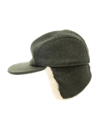 Pre-owned Filson Green Wool Mackinaw Cap In Green/neutrals