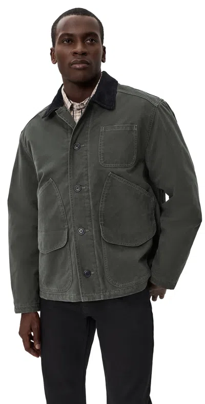Filson Insulated Canvas Outfitter Barn Jacket Peat In Gray