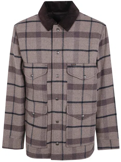 Filson Long-sleeved Short Coat In Gray