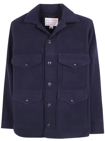 Filson Mackinaw Wool Cruiser Jacket In Blue