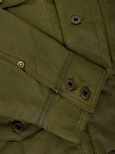 Filson Journeyman Pocketed Corduroy-collar Jacket In Green