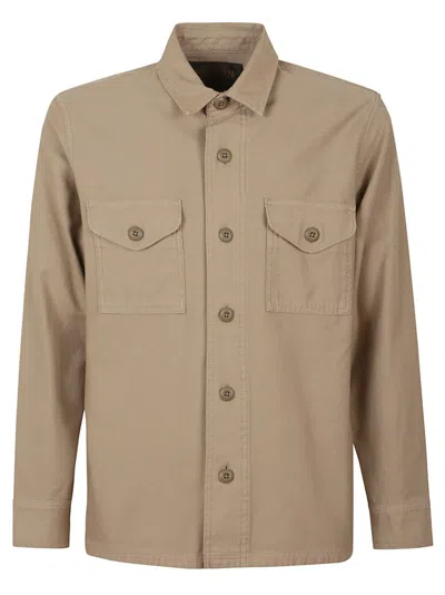 Filson Khaki Cotton Overshirt In Brown