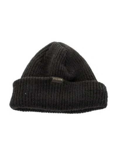 Pre-owned Filson Knitted Beanie In Black