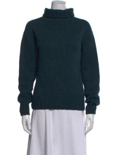 Pre-owned Filson Lambswool Turtleneck Sweater In Green