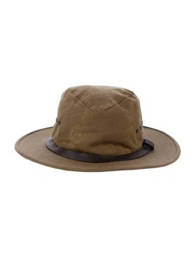 Pre-owned Filson Leather Trim Packer Hat In Brown