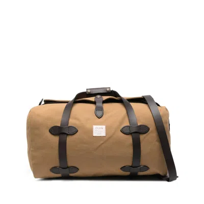 Filson Leather-strap Tote Bag In Brown