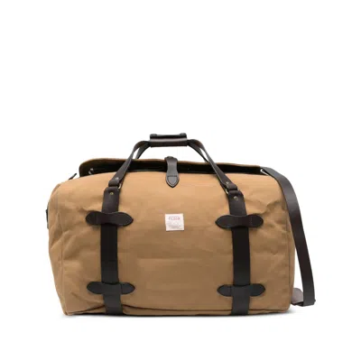 Filson Leather-trim Cotton Duffle Bag In Brown