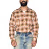 Filson Lightweight Alaskan Guide Plaid Shirt In Clay/blue/multi Plaid In Brown