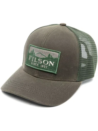 Filson Logger Logo-patch Cap In Green