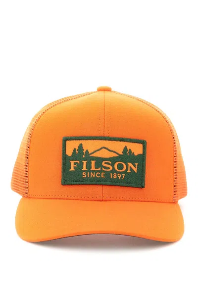 Filson Logger Mesh Baseball Cap In Orange