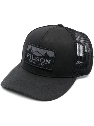 Filson "logger Mesh Cap Oil Finish Tin Cloth" Hat In Brown