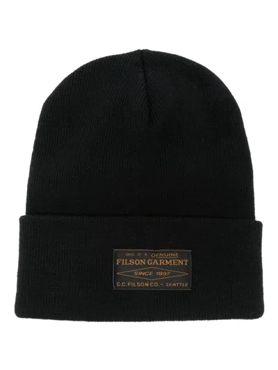 Filson Logo Beanie In Black