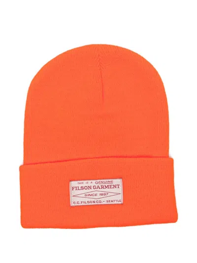 Filson Logo Beanie In Orange