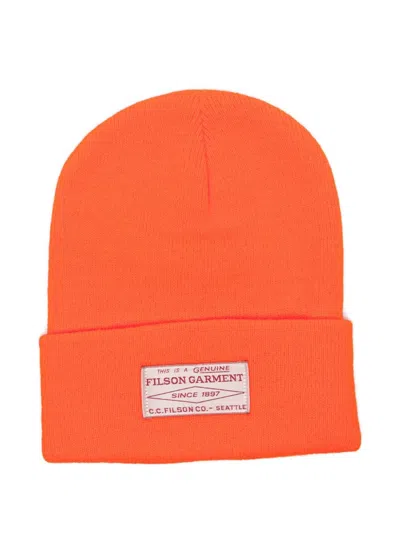Filson Logo Beanie In Orange