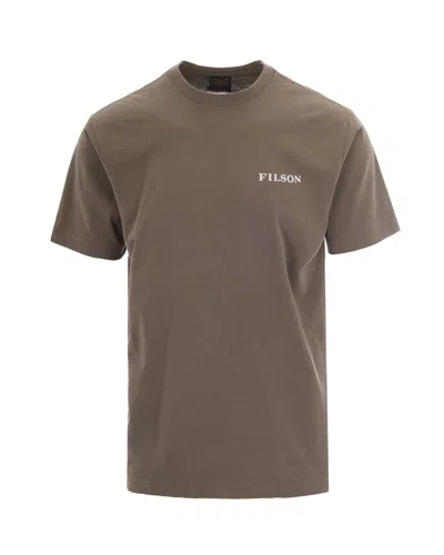 Filson Logo-graphic Peruvian Cotton T-shirt In Brown