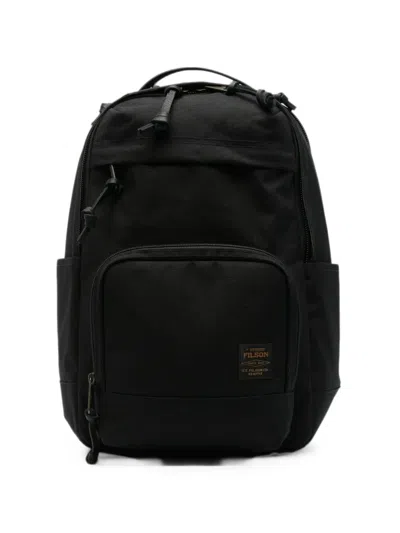 Filson Logo-patch Backpack In Black
